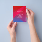 Geometrische gloed afstudeerfeest flyer (Hand)