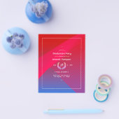 Geometrische gloed afstudeerfeest flyer (Enkel)