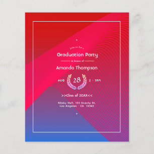 Geometrische gloed afstudeerfeest flyer