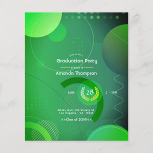 Geometrische gloed afstudeerfeest flyer