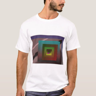 Geometrische gloed: lagen van dimensie t-shirt