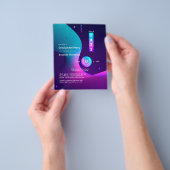 Geometrische Glow Afstudeerfeest Flyer (Hand)