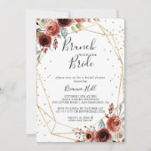 Geometrische Gold Brunch met bride Shower Kaart (Voorkant)