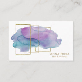 *~* Geometrische Gold Chic Magenta Paarse Waterver Visitekaartje