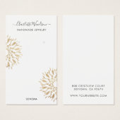 Geometrische Gold Foil Earling Display Card Visitekaartje (Voorkant /achterkant)