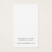 Geometrische Gold Foil Earling Display Card Visitekaartje (Achterkant)