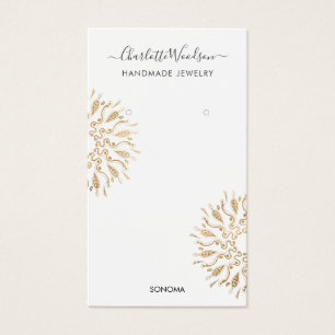 Geometrische Gold Foil Earling Display Card Visitekaartje