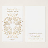 Geometrische Gold Foil Earling Display Card Visitekaartje (Voorkant /achterkant)