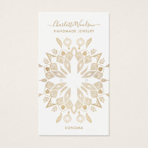 Geometrische Gold Foil Earling Display Card Visitekaartje
