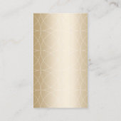 Geometrische Gold Foil Monogram Hair Stylist Visitekaartje (Achterkant)