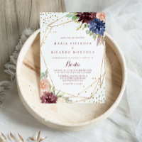 Geometrische Gold Glitter Calligraphy Spain Weddin