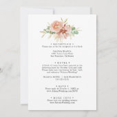 Geometrische Gold Glitter Front & Back Wedding Kaart (Achterkant)