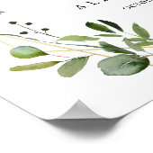 Geometrische Gold Green Engagement Party Welkomstt Poster (Hoek)