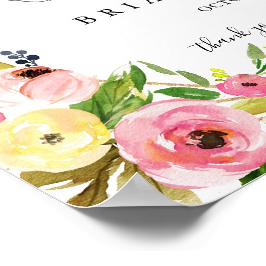 Geometrische Gold Herfst repetitie: Welkomstbord Poster (Hoek)