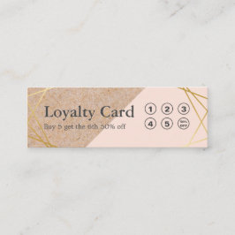 Geometrische Gold KraftPrinted Lt Pastel Roze Loya Mini Visitekaartje