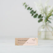 Geometrische Gold KraftPrinted Lt Pink Appointment Mini Visitekaartje (Staand voorkant)