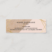 Geometrische Gold KraftPrinted Lt Pink Appointment Mini Visitekaartje (Achterkant)