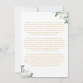 Geometrische Gold Leaf Wedding Guest Information K Kaart (Achterkant)
