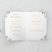 Geometrische Gold Leaf Wedding Order of Service Programma (Binnen)