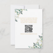 Geometrische Gold Leaf Wedding RSVP-Kaart RSVP Kaartje (Achterkant)