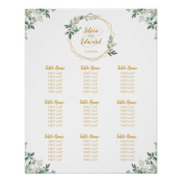 Geometrische Gold Leaf Wedding-zitgrafiek Perfect Poster