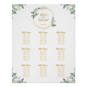 Geometrische Gold Leaf Wedding-zitgrafiek Perfect Poster