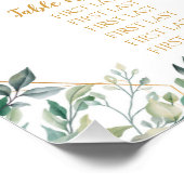 Geometrische Gold Leaf Wedding-zitgrafiek Perfect Poster (Hoek)