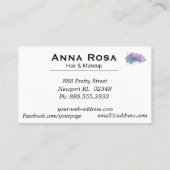 *~* Geometrische Gold Paarse Magenta Waterverf Visitekaartje (Achterkant)