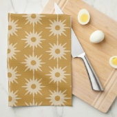 Geometrische Gold Starburst Striped Pattern Theedoek (Quarter Fold)