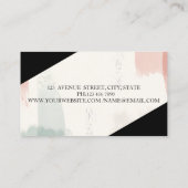 Geometrische Gold Stripes, Waterverf penseelstreek Visitekaartje (Achterkant)