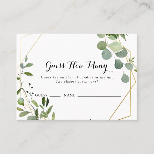 Geometrische Gold Tropical raad hoeveel Kaart er i Visitekaartje (Voorkant)