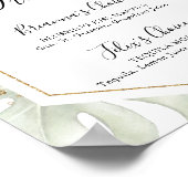 Geometrische Gold Tropical Signature Drink Sign Poster (Hoek)