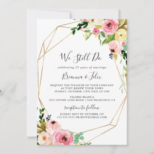 Geometrische Gold Tropical we doen nog steeds met  Kaart (Voorkant)