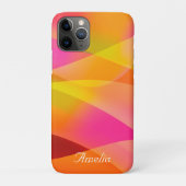 Geometrische golf geel magenta sinaasappel met naa Case-Mate iPhone case (Achterkant)