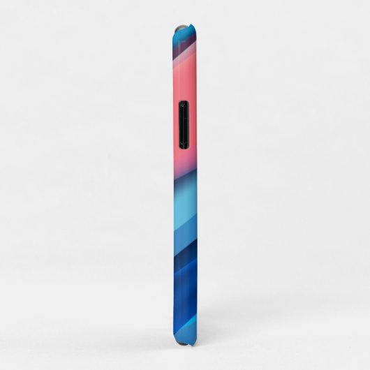 Geometrische golf koraal blauw Case-Mate iPhone case (Achterkant/rechts)