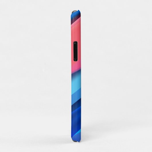 Geometrische golf koraal blauw Case-Mate iPhone case (Achterkant/rechts)