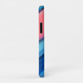 Geometrische golf koraalblauw Case-Mate iPhone case (Achterkant/rechts)