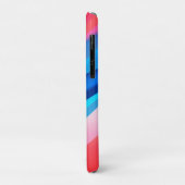 Geometrische golf koraalblauw Case-Mate iPhone case (Achterkant/links)