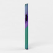 Geometrische golf paarse turquoise violet met naam Case-Mate iPhone case (Achterkant/rechts)