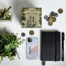 Geometrische golf pastelkleur met naam