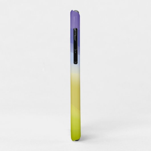 Geometrische golflavendel blauw geel met naam Case-Mate iPhone case (Achterkant/links)