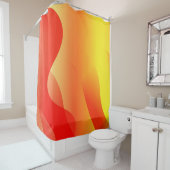 Geometrische golfvorm met verloop vervaagd abstrac douchegordijn (In situ)