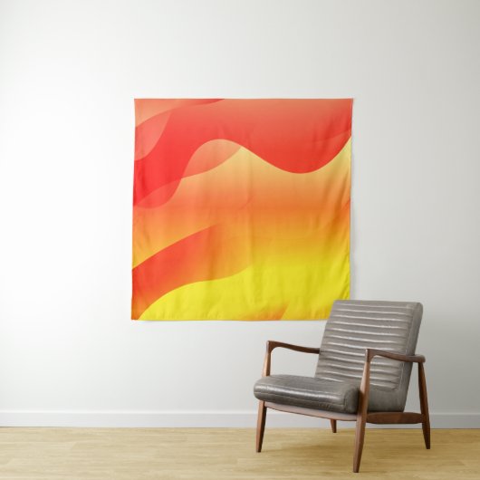 Geometrische golfvorm met verloop vervaagd abstrac wandkleed (In Situ (horizontaal))