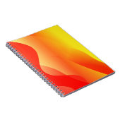 Geometrische golfvorm met verloop vervaagde abstra notitieboek (Rechterzijde)