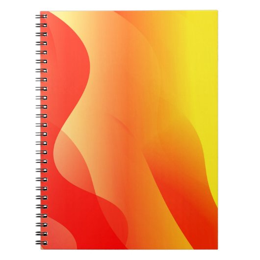 Geometrische golfvorm met verloop vervaagde abstra notitieboek (Voorkant)