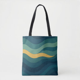 Geometrische golven – Abstracte minimalistische st Tote Bag
