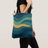Geometrische golven – Abstracte minimalistische st Tote Bag (Dichtbij)