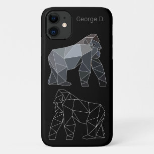 Geometrische Gorilla Polygononal Animal met de naa Case-Mate iPhone Case