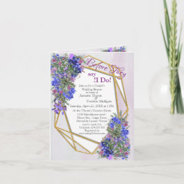 Geometrische goud- en lavender Flowers Couple Show