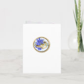 Geometrische goud- en lavender Flowers Couple Show (Achterkant)